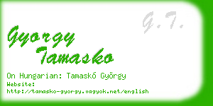 gyorgy tamasko business card
