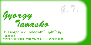 gyorgy tamasko business card